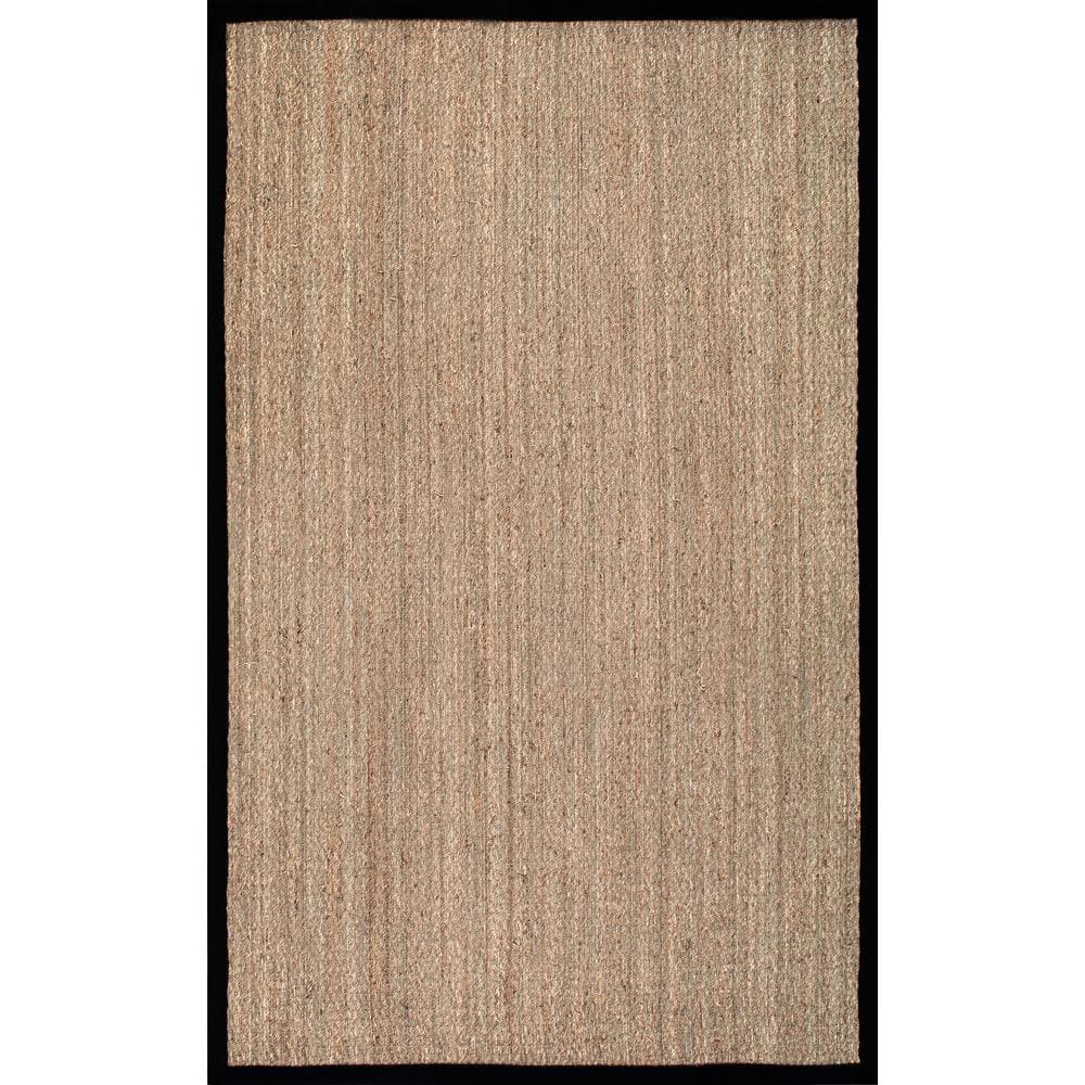 nuLOOM Elijah Farmhouse Seagrass Area Rug, 9' x 12', Black