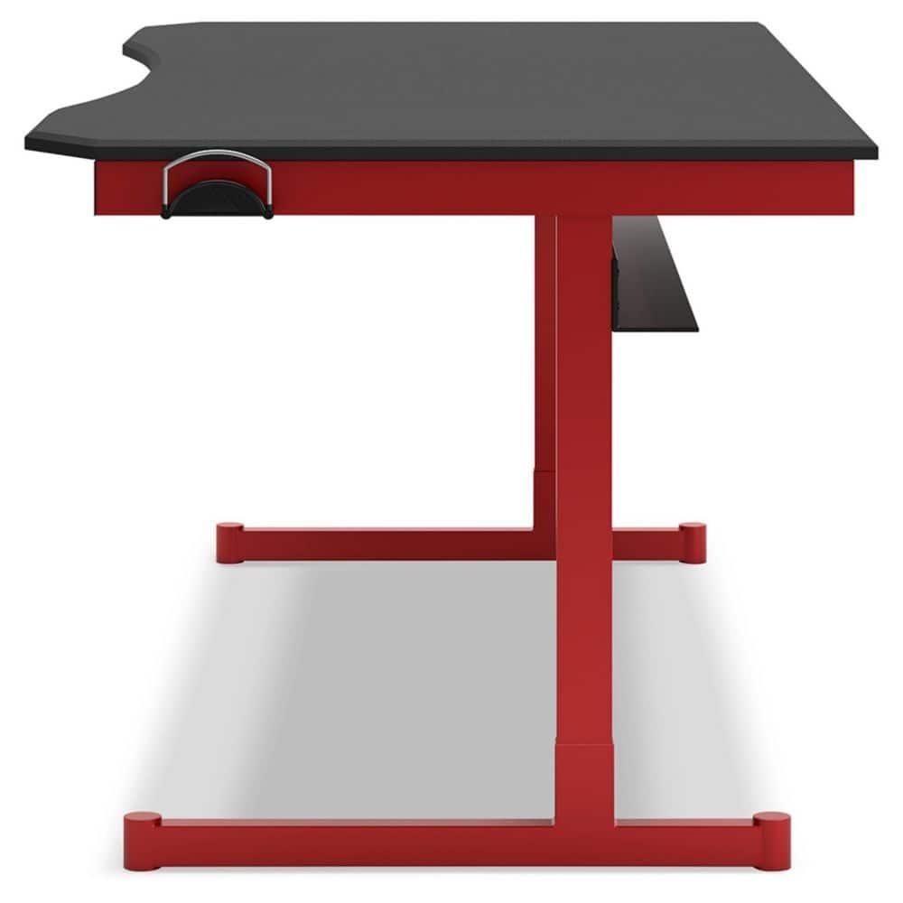 Signature Design by Ashley Lynxtyn Home Office Desk with Mousepad Surface Cover, Red