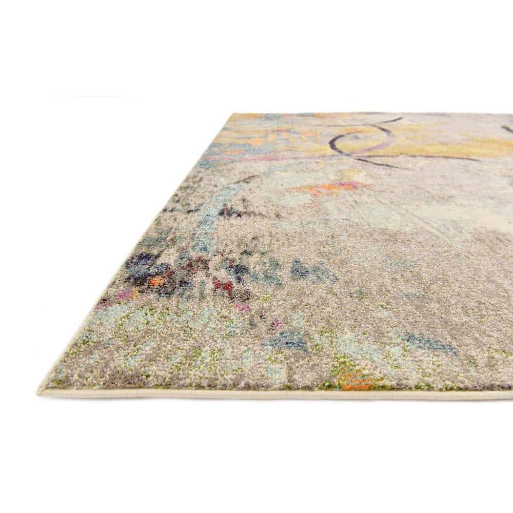 8' x 10' Vibrant Abstract Multi Synthetic Area Rug