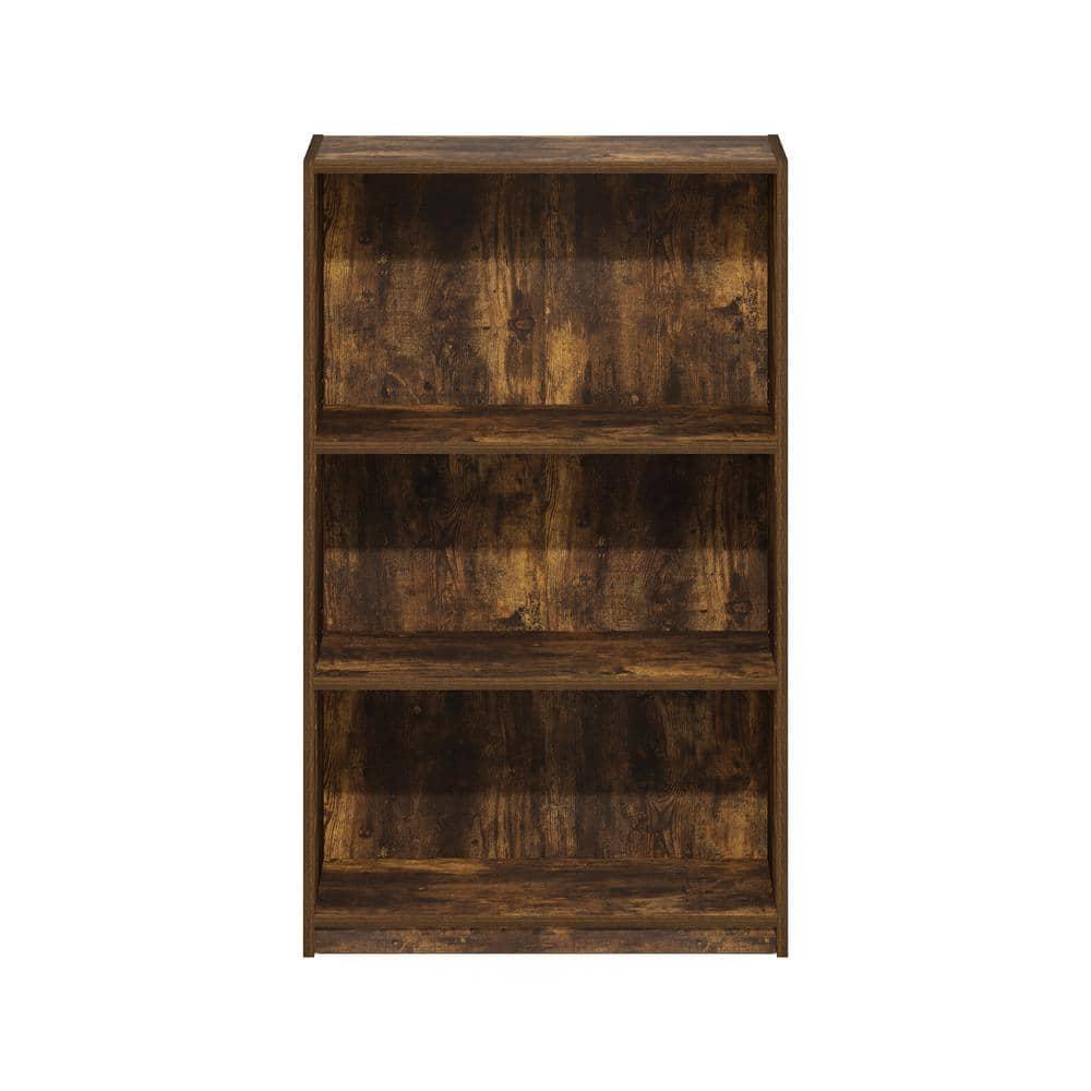 Furinno JAYA Simple Home 3-Tier Adjustable Shelf Bookcase, Amber Pine