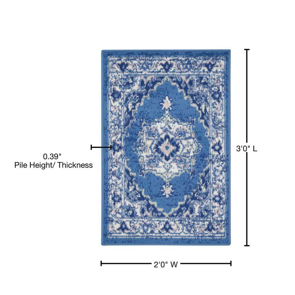 Nourison Whimsicle WHS03 Indoor only Area Rug - Navy 2' x 3'