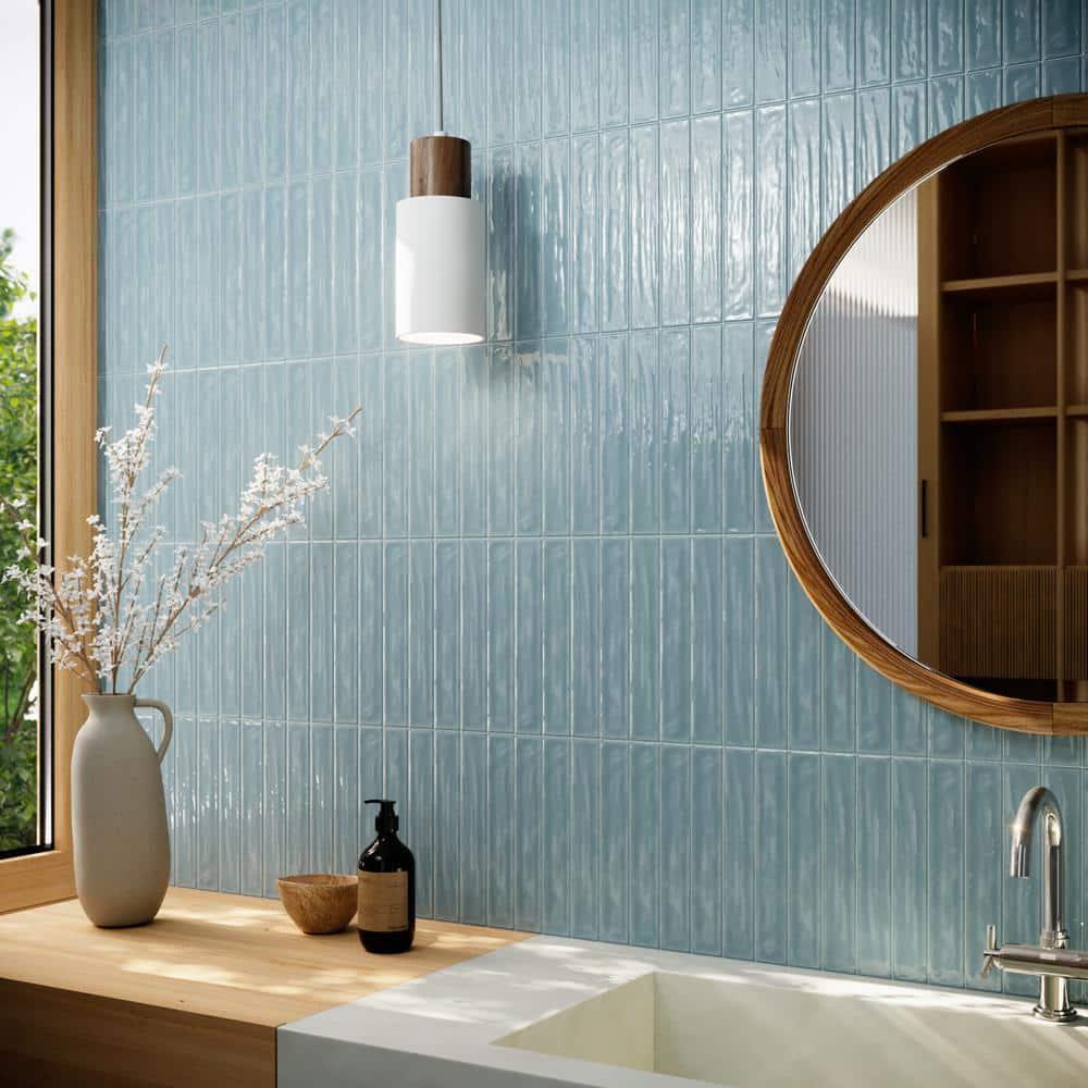Supreme Tile Nova 1.97 in. X 11.81 in. Polished Ceramic Subway Wall Tile