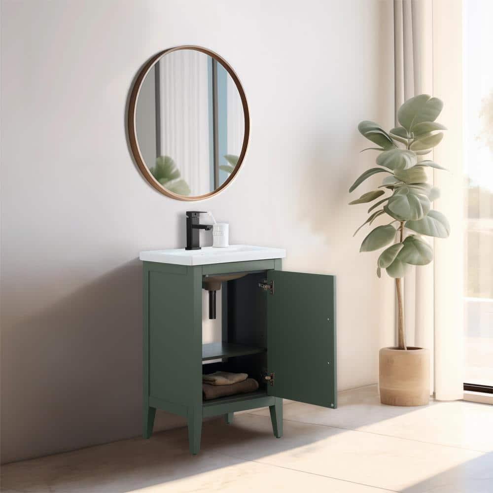 20'' Single Bathroom Vanity with Ceramic Top