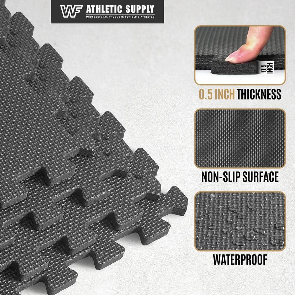 CAP Interlocking Exercise Foam Mats, 24 SQ.FT Diamond, TATAMI, T-Pattern 1/2-Inch Thickness Tiles