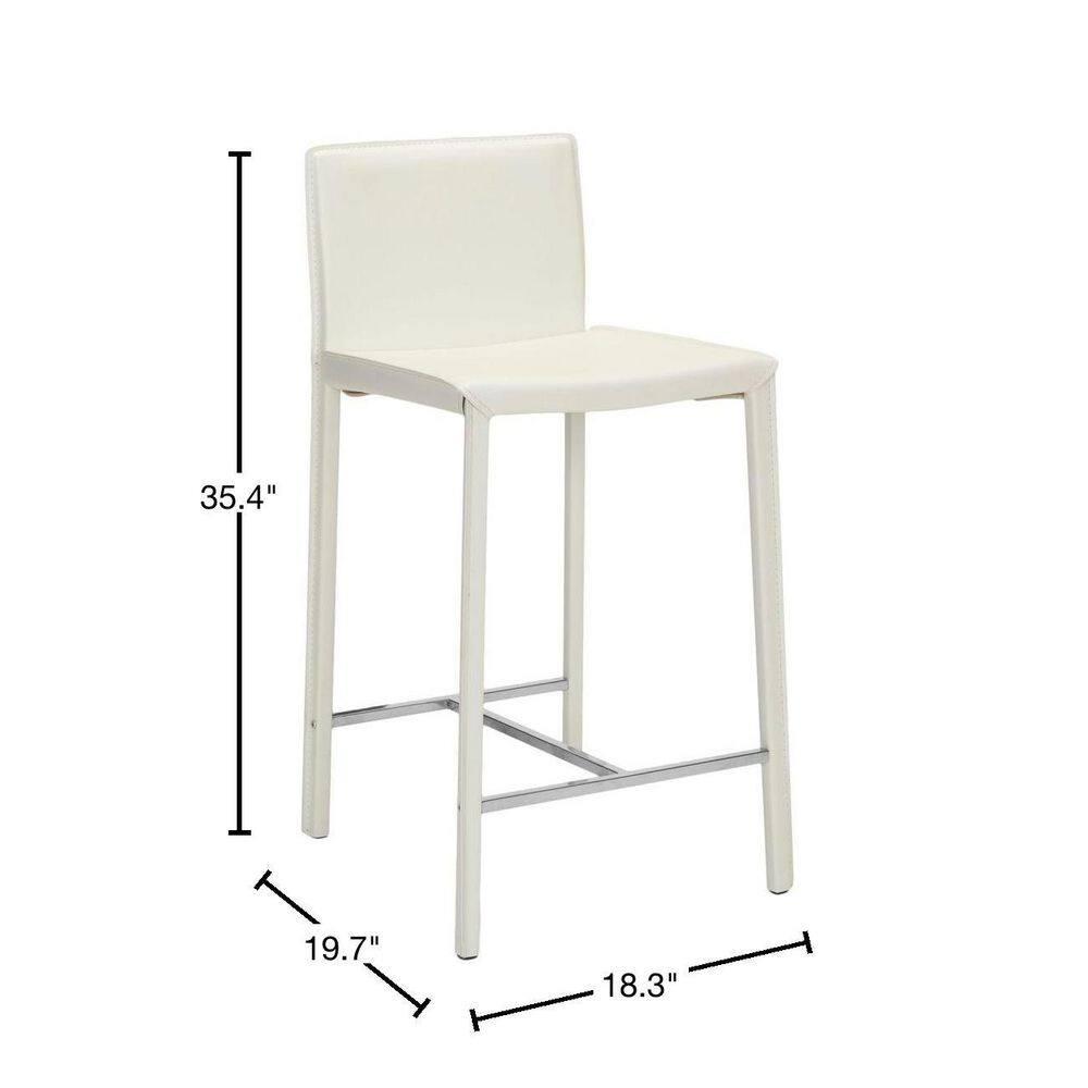 Jason 24" H Counter Stool (Set of 2) - FOX2003 - White - Safavieh Couture