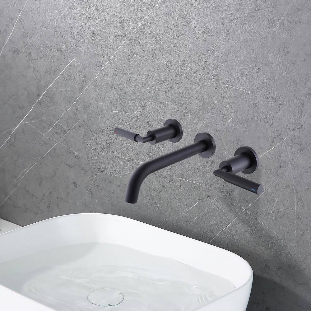 10.08" Widespread Bathroom Faucet 3 Hole, 2-handle Bathroom Sink Faucet with Drain Assembly