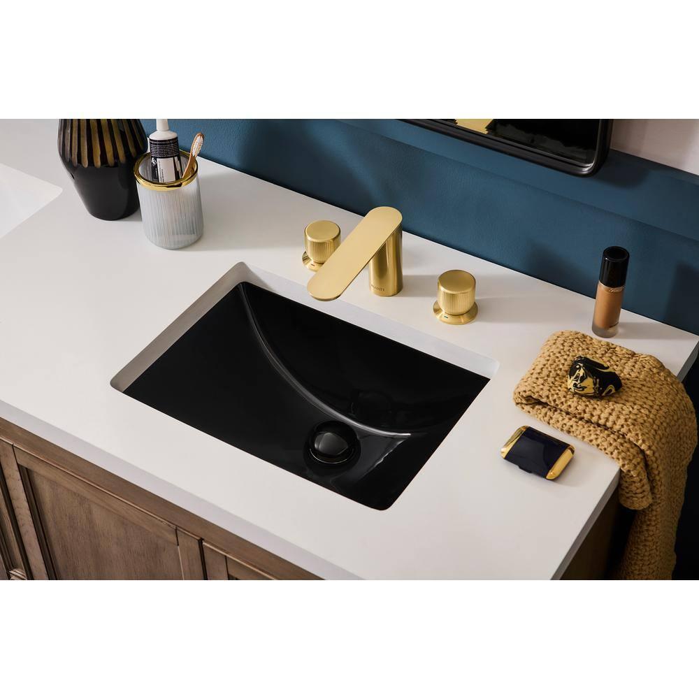 Ruvati 17 x 12 inch Undermount Bathroom Rectangular Porcelain Ceramic Sink with Overflow