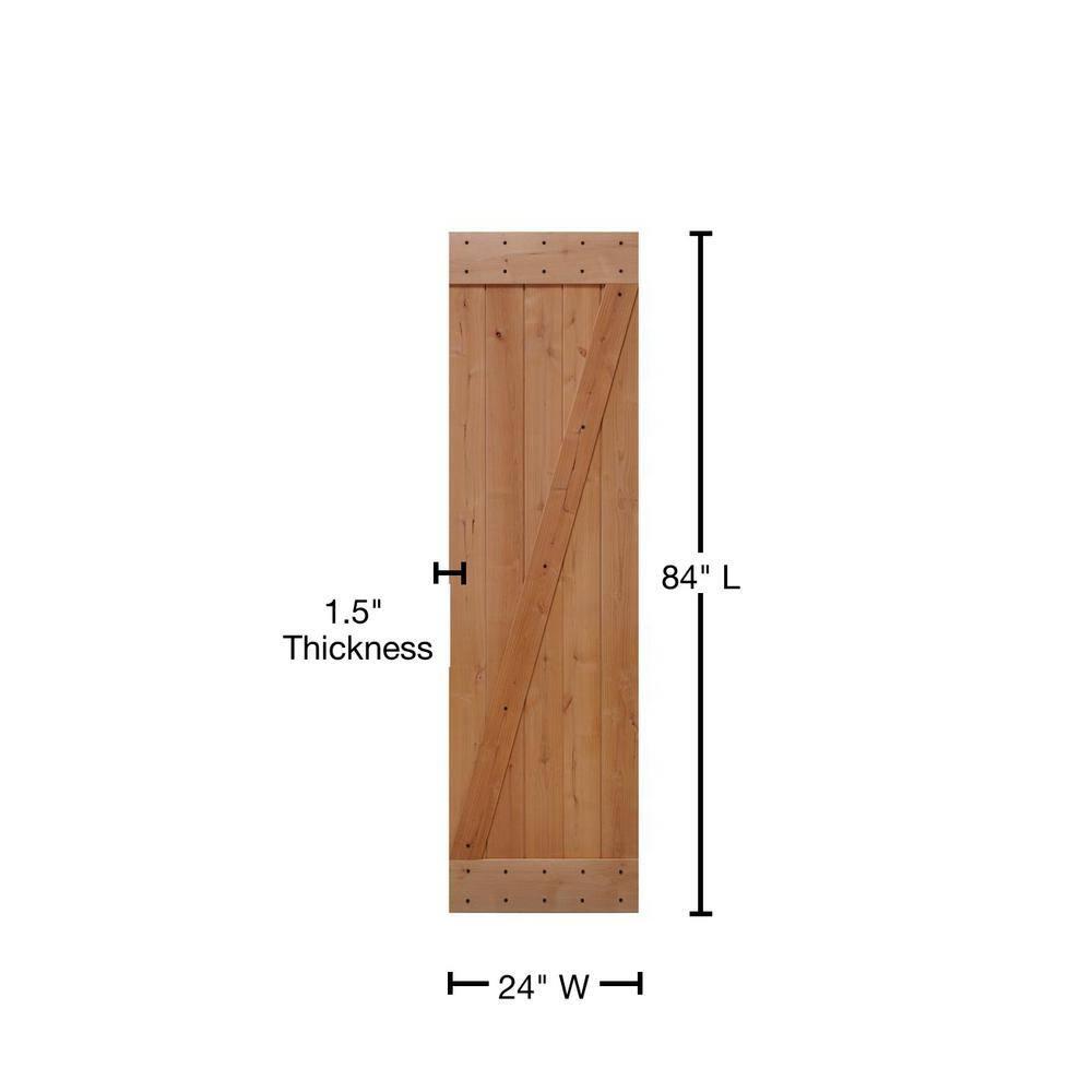 Lubann American 84'' Solid Wood Barn Doors Barn Door