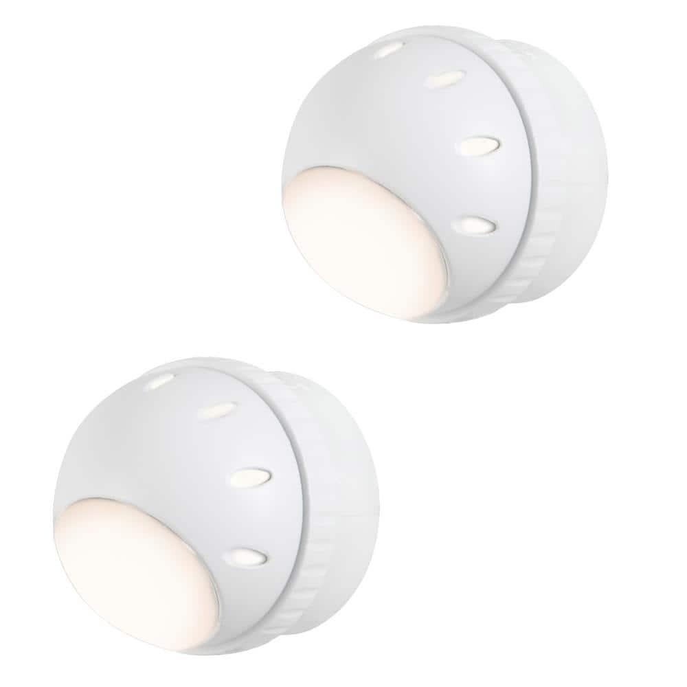 White Automatic LED Night Light with Motion Sensor, 2 Pack