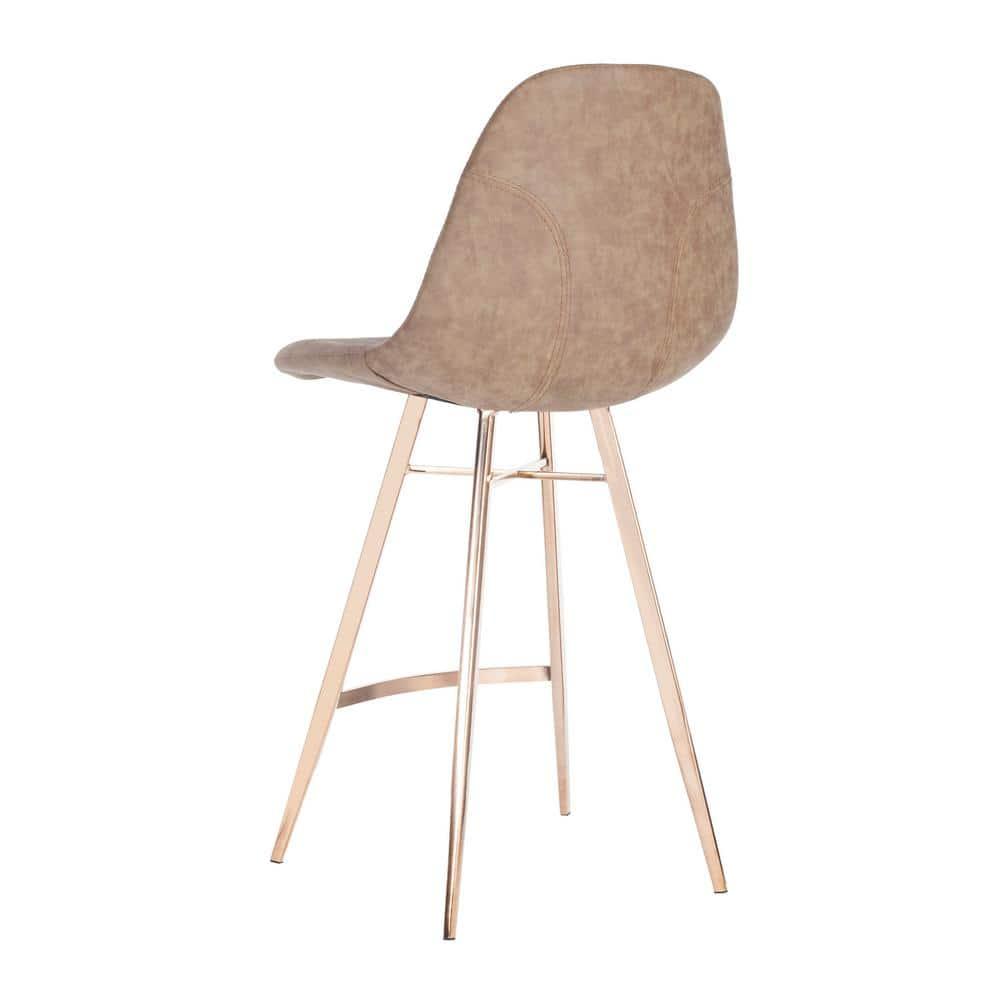 Mathison Counter Stool - FOX3012 - Brown/Copper - Safavieh Couture