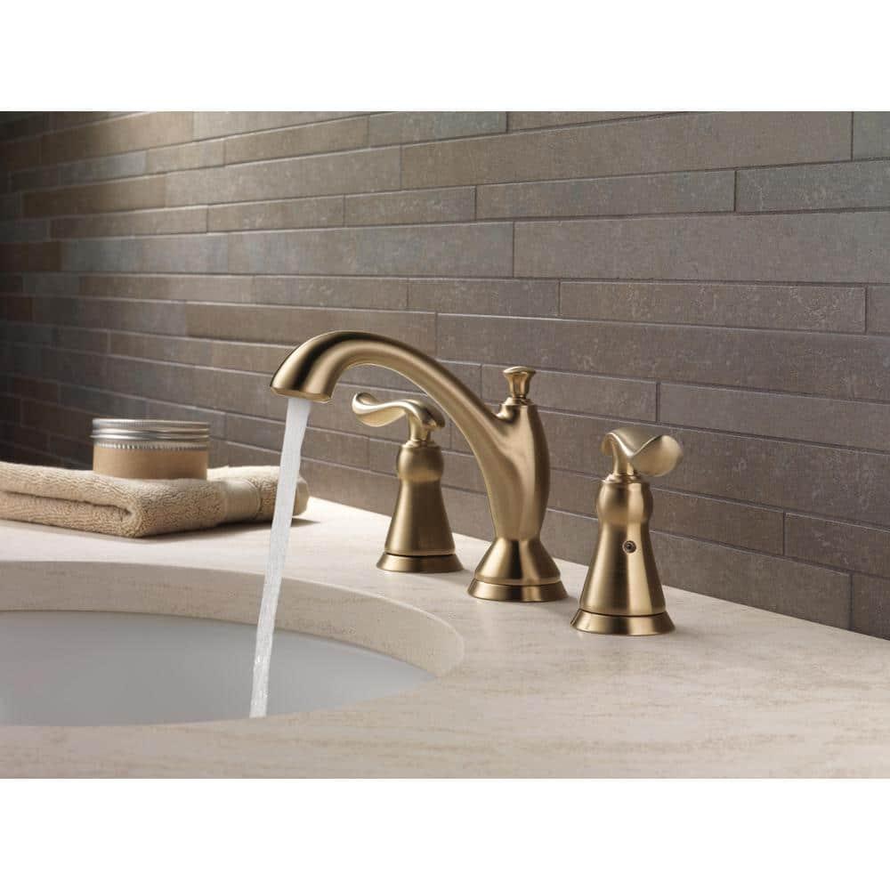 Linden Widespread Bathroom Faucet 3 Hole, 2-handle Bathroom Sink Faucet with Drain Assembly