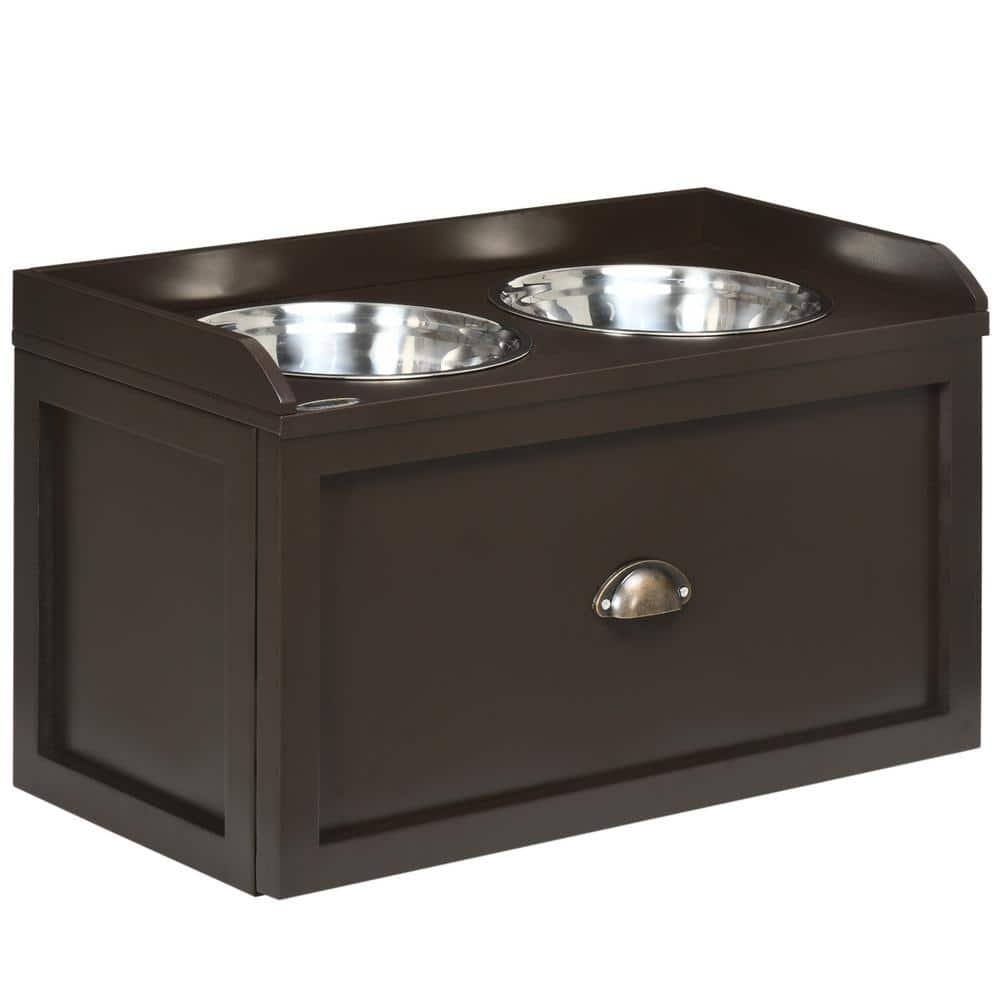 Pawhut 8.48 Cups Elevated Feeder