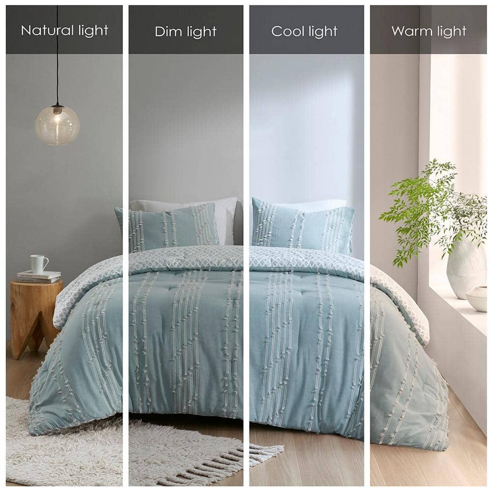 INK+IVY 3 Piece Cotton Jacquard Bedding Set