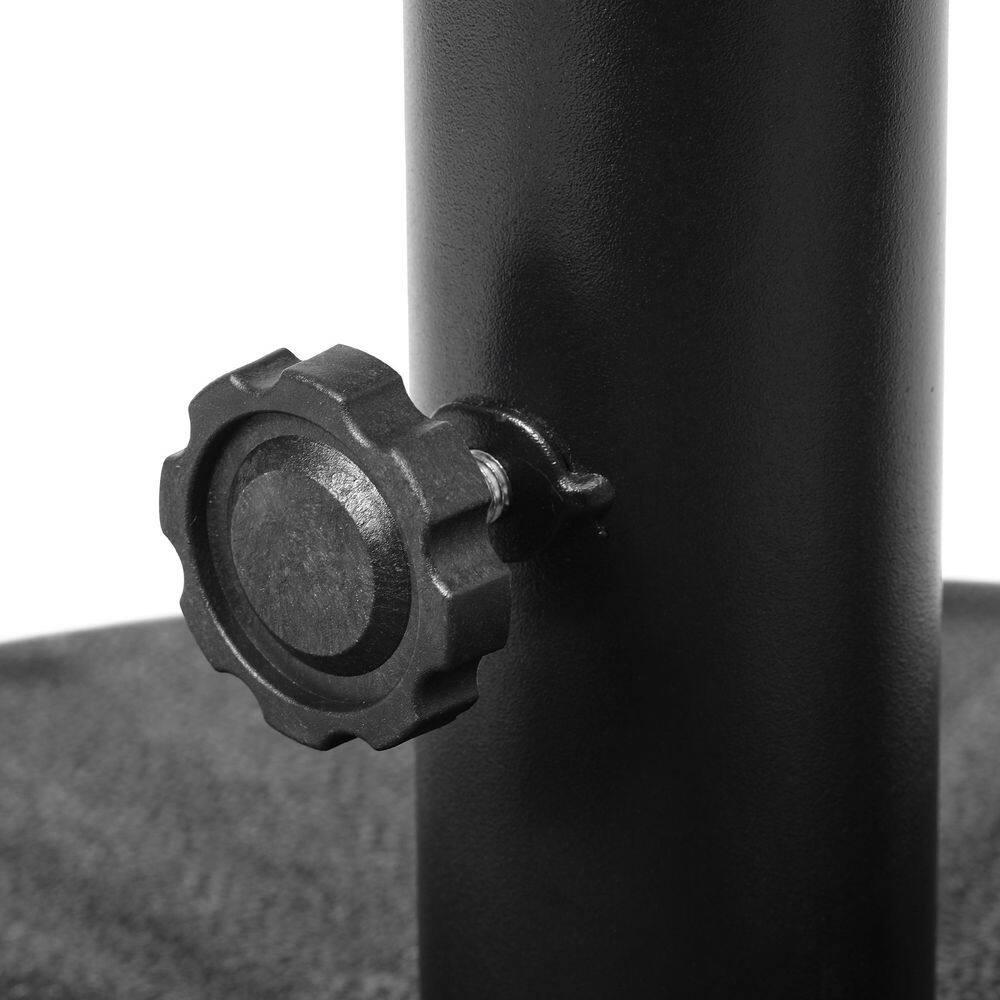 Black Round Fillable Plastic Patio Umbrella Base