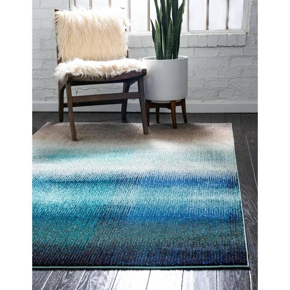 Unique Loom 3' 3 x 5' 3 Blue Estrella Azura Area Rug