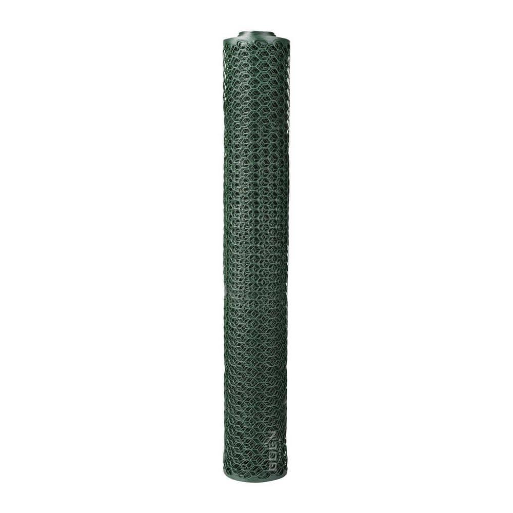 Boen Plastic Hex Chicken Wire Mesh Temporary Fence Roll 2' x 25' with Rust Resistant