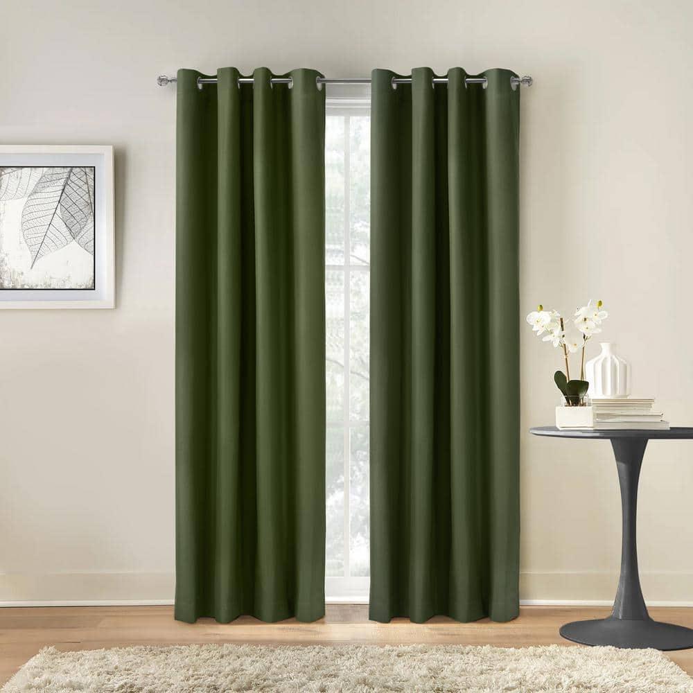 Thermaplus Alpine Blackout Premium Stylish and Functional Grommet Curtain Panel 52" x 95" Olive
