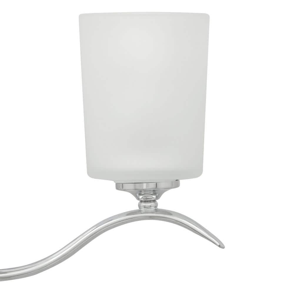 Progress Lighting Inspire 3-Light Wall Sconce, Polished Chrome, Etched Glass Shade