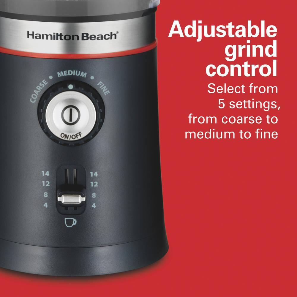 Hamilton Beach Hamilton Beach® Custom Grind™ Electric Coffee Grinder with Removable Stainless Steel Chamber and Adjustable Grind Control