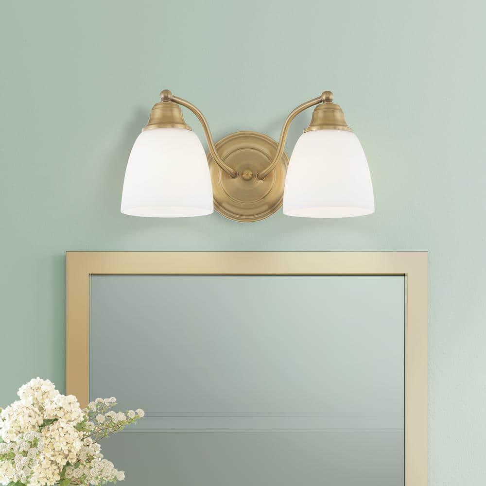 Livex Lighting Somerville 2 - Light Vanity in  Antique Brass