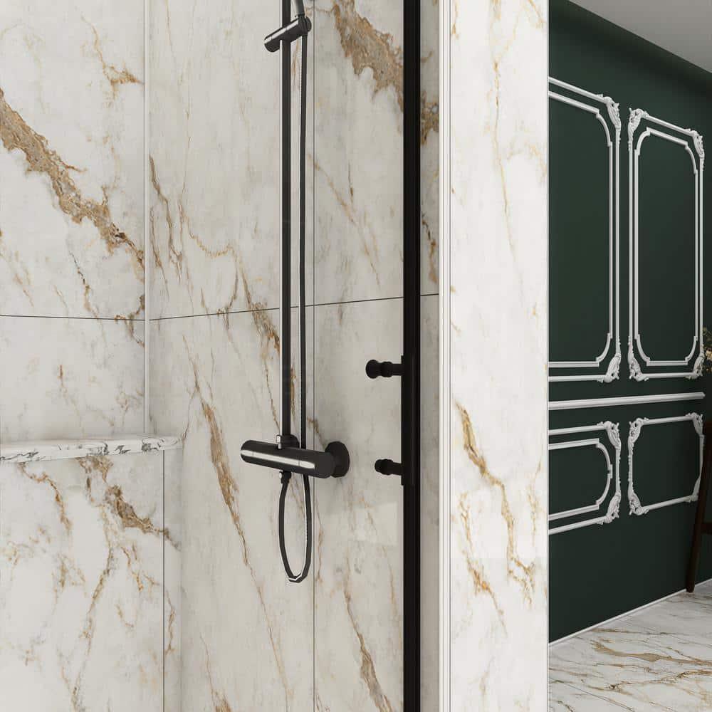 TCYO 48 In. W X 76 In. H Single Sliding Bypass Semi-Frameless Shower Door In Chrome TYLDSD07MB