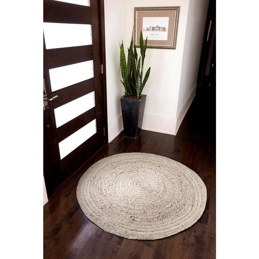 4 x 4 ft. Kerala Ivory Jute Rug