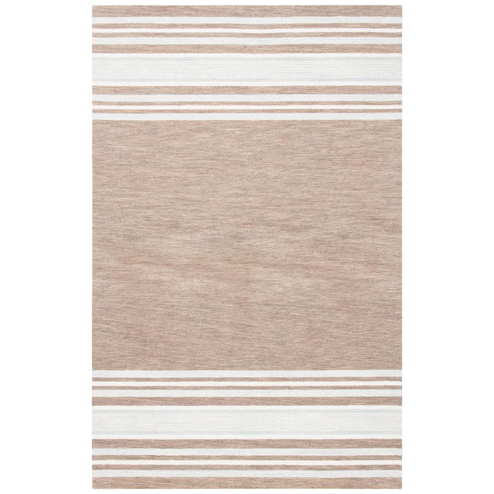 Metro MET602 Hand Tufted Indoor Accent Rug - Brown/Ivory - 3'x5' - Safavieh