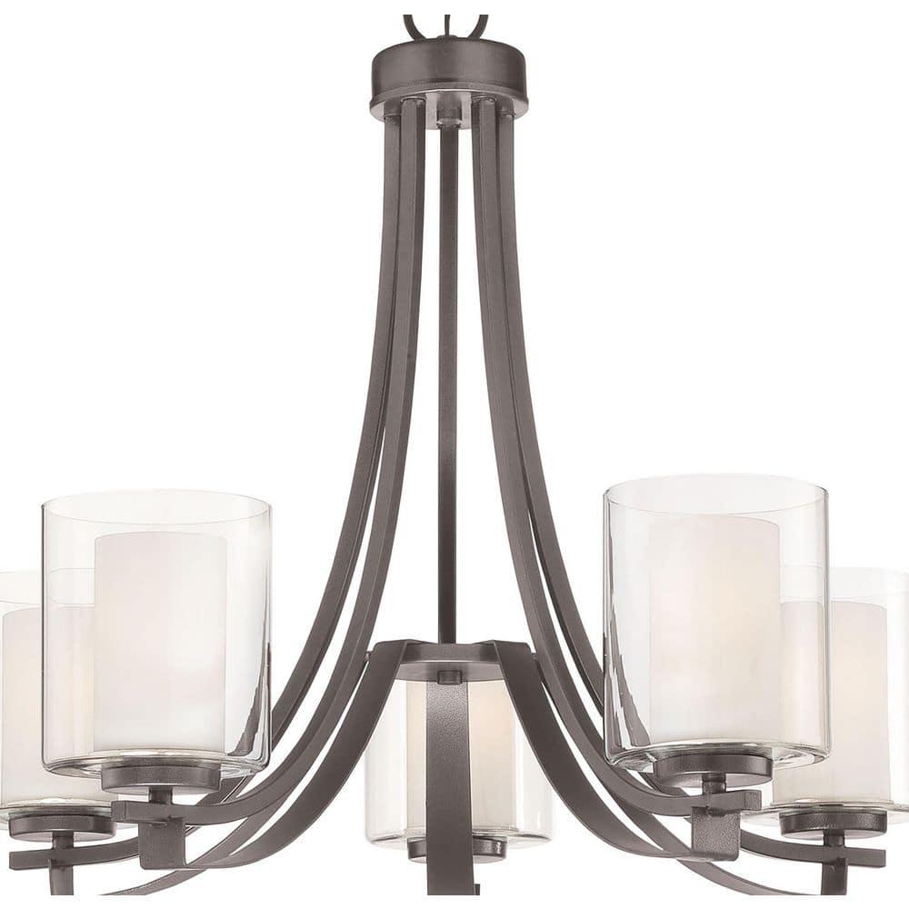Minka Lavery 4105-172 Parsons Studio 5 Light Chandelier in Smoked Iron