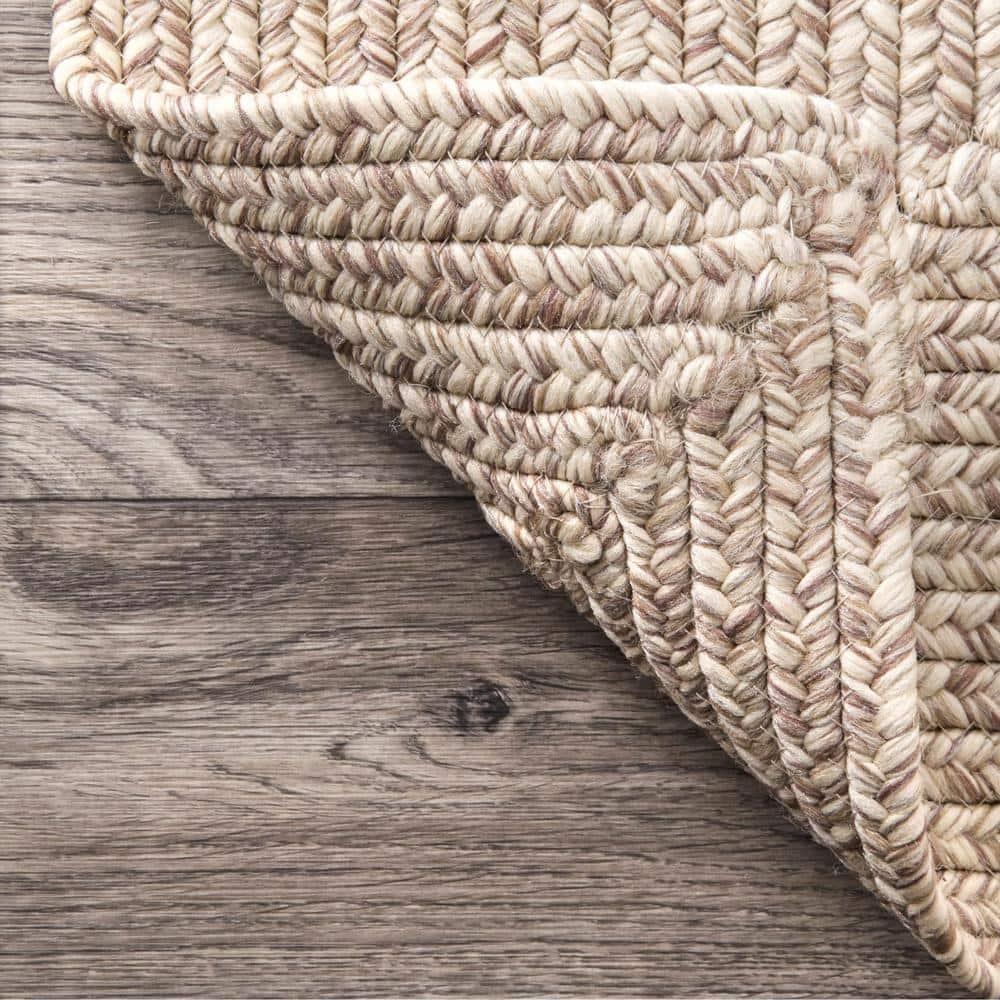 nuLOOM Wynn Braided Indoor/Outdoor Tan 8' x 11' Casual Area Rug