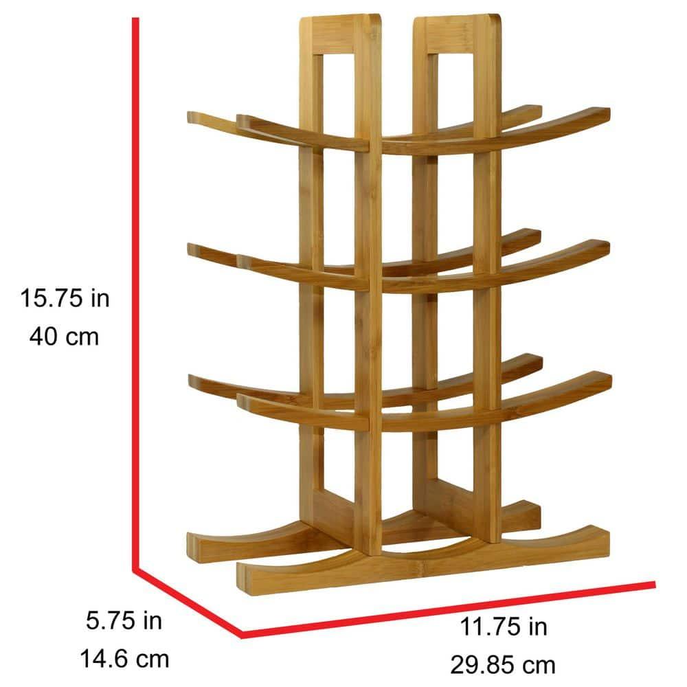 Oceanstar 12-Bottle Natural Wine Rack