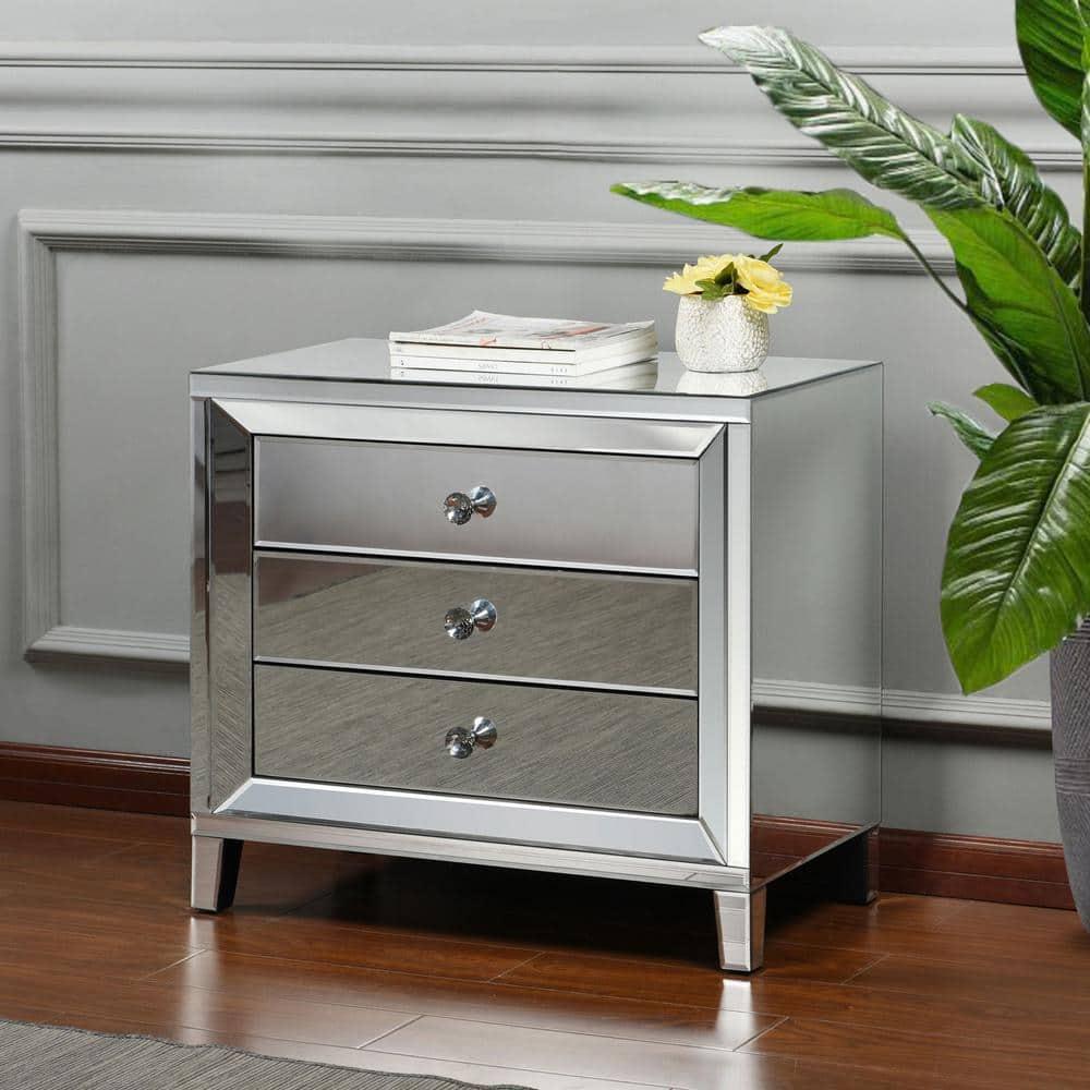 Style Craft 3 Drawer Mirrored Chest