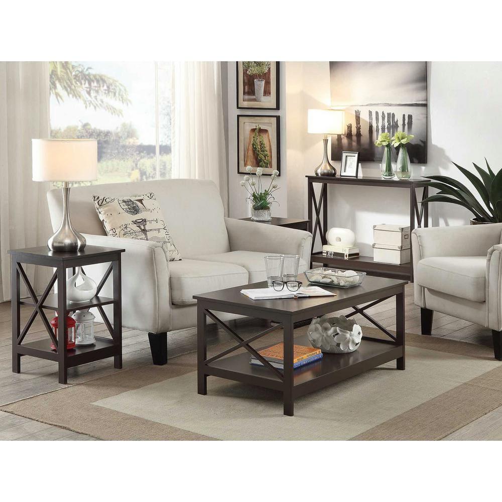 Convenience Concepts Oxford End Table with Shelves, Espresso
