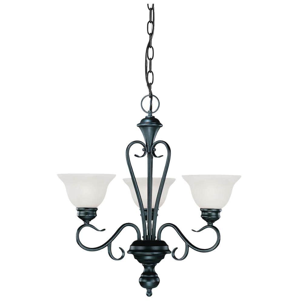 Millennium Lighting 673 Devonshire 3 Light Chandelier - Black