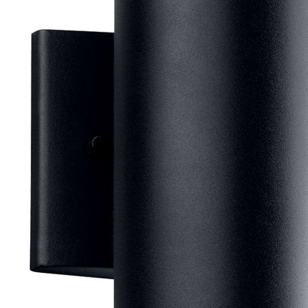 Kichler 12" 1 Light Integrated LED Textured Black Cylinder Outdoor Wall Sconce