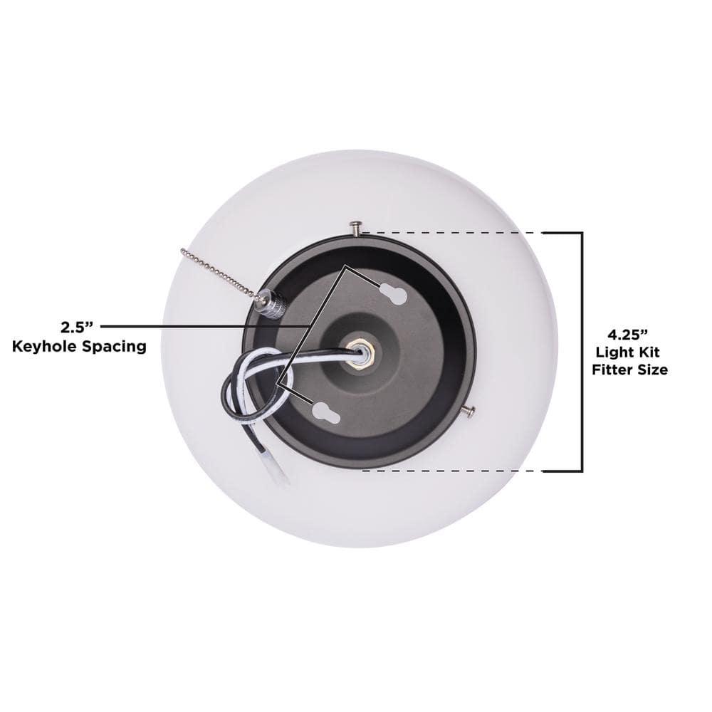 Westinghouse Oil Rubbed Bronze White Schoolhouse Ceiling Fan Light Kit