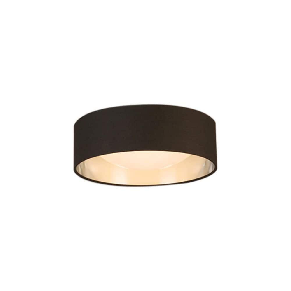 Eglo Lighting Orme 12 Inch Ceiling Mount Light Fixture, Black and Nickel