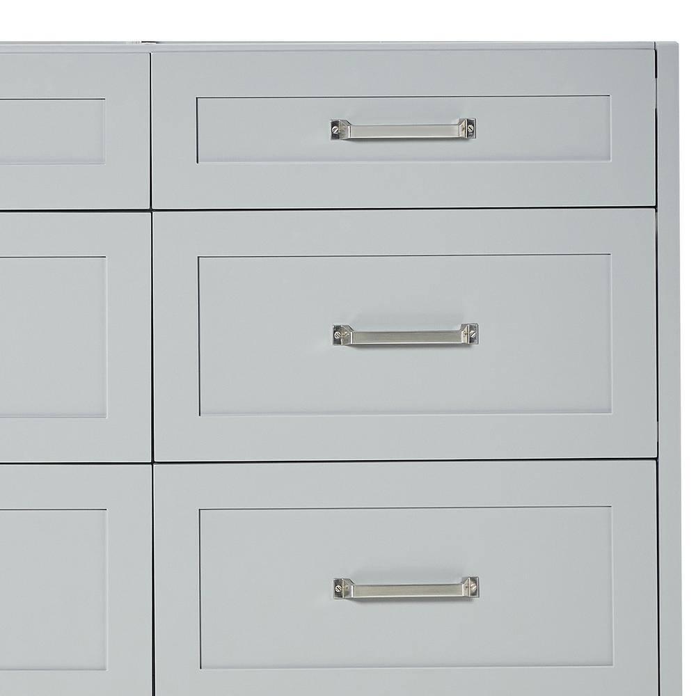 Ariel Bath Ariel Monrow 67 Inch Double Oval Sink Bathroom Vanity With Pure White Quartz Countertop