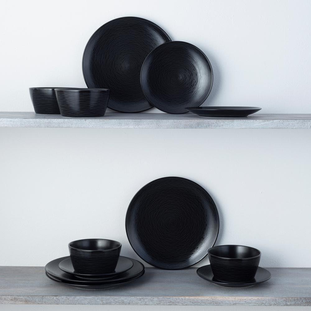 Noritake Colorscapes Swirl 12-Piece Coupe Dinnerware Set, Service For 4
