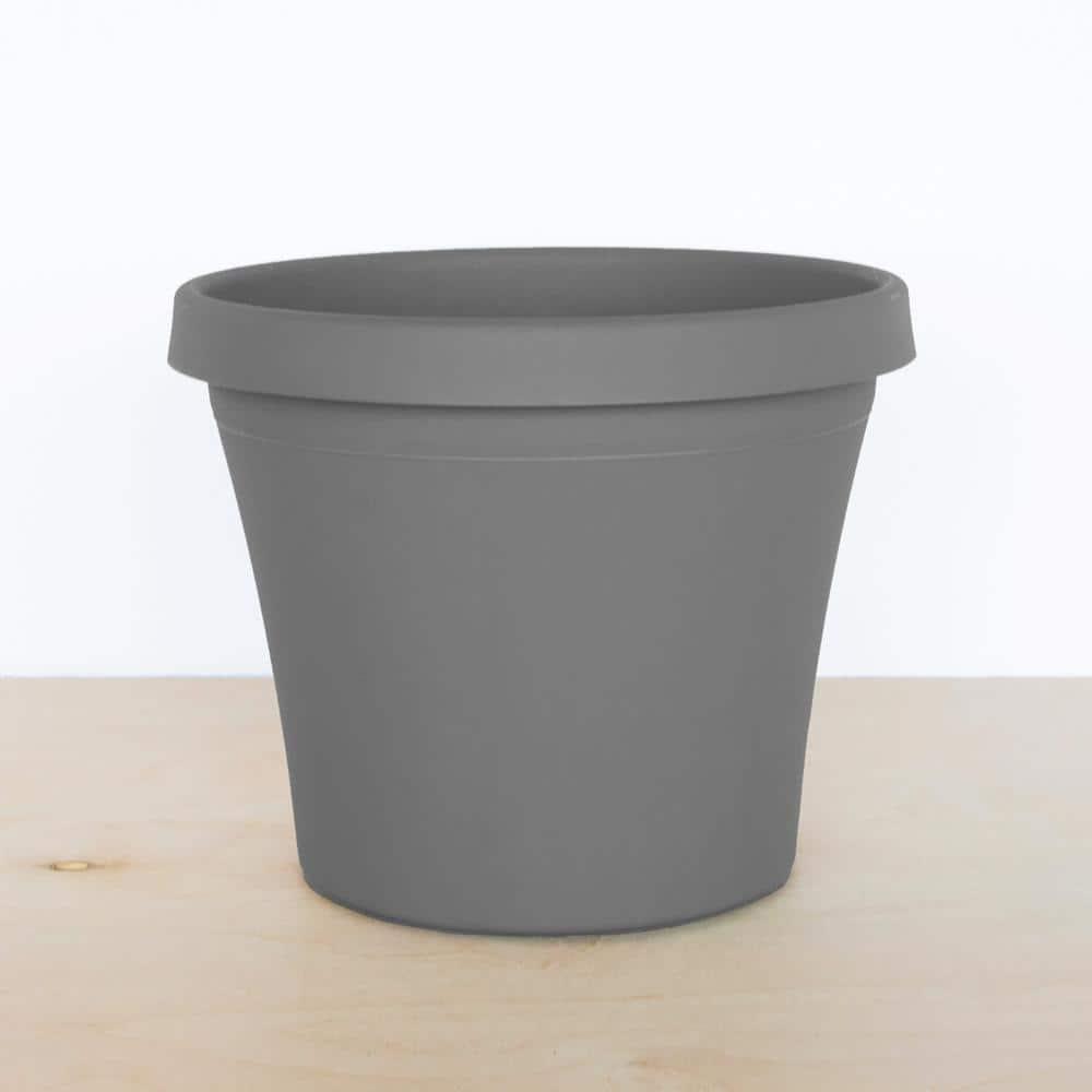 Bloem Terra Pot Round Planter: 20" - Charcoal Gray, (Saucer Not Included) Durable Resin Pot, for Indoor and Outdoor Use, 13.5 Gallon Capacity