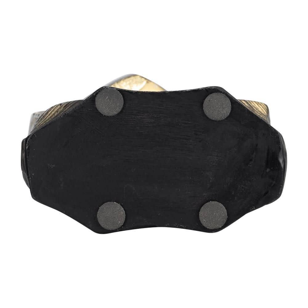 7"Lx4"Wx16"H Metal, Rigged Vase, Gold/Black Finish, Decorative Vase for Centerpieces and Home Decor, Perfect for Bedrooms, Dining Rooms, or Living Rooms