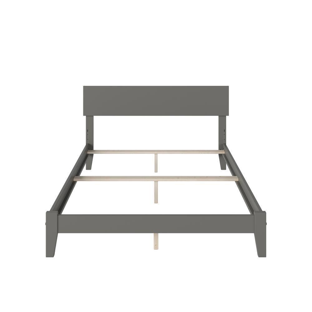 AFI Furnishings Orlando Full Traditional Bed with Open Footboard and Turbo Charger in Grey