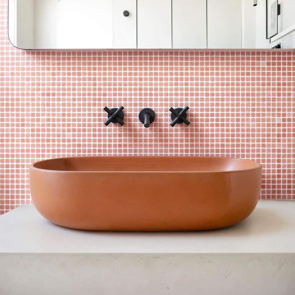 Vetro 11.96 In. X 11.96 In. Mini Square Frosted Glass Mosaic Floor And Wall Tile (13.44 Sq. Ft. / Case)