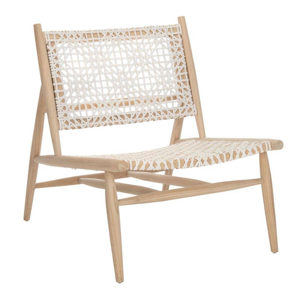 Bandelier Accent Chair - ACH1000 - Light Natural/White - Safavieh