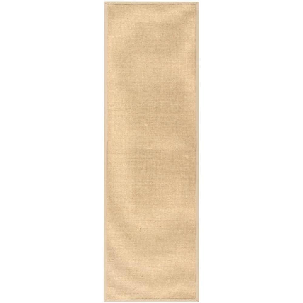 SAFAVIEH Natural Fiber Keane Solid Runner Rug, Natural/Ivory, 2'6" x 10'