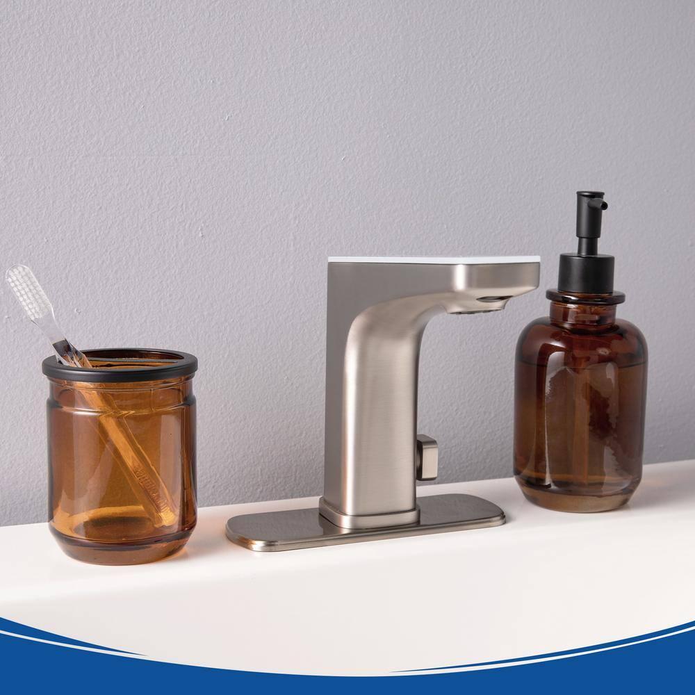 Bio Bidet Grove Touchless Bathroom Sink Faucet, Hands Free or Touch Activated, Brushed Nickel