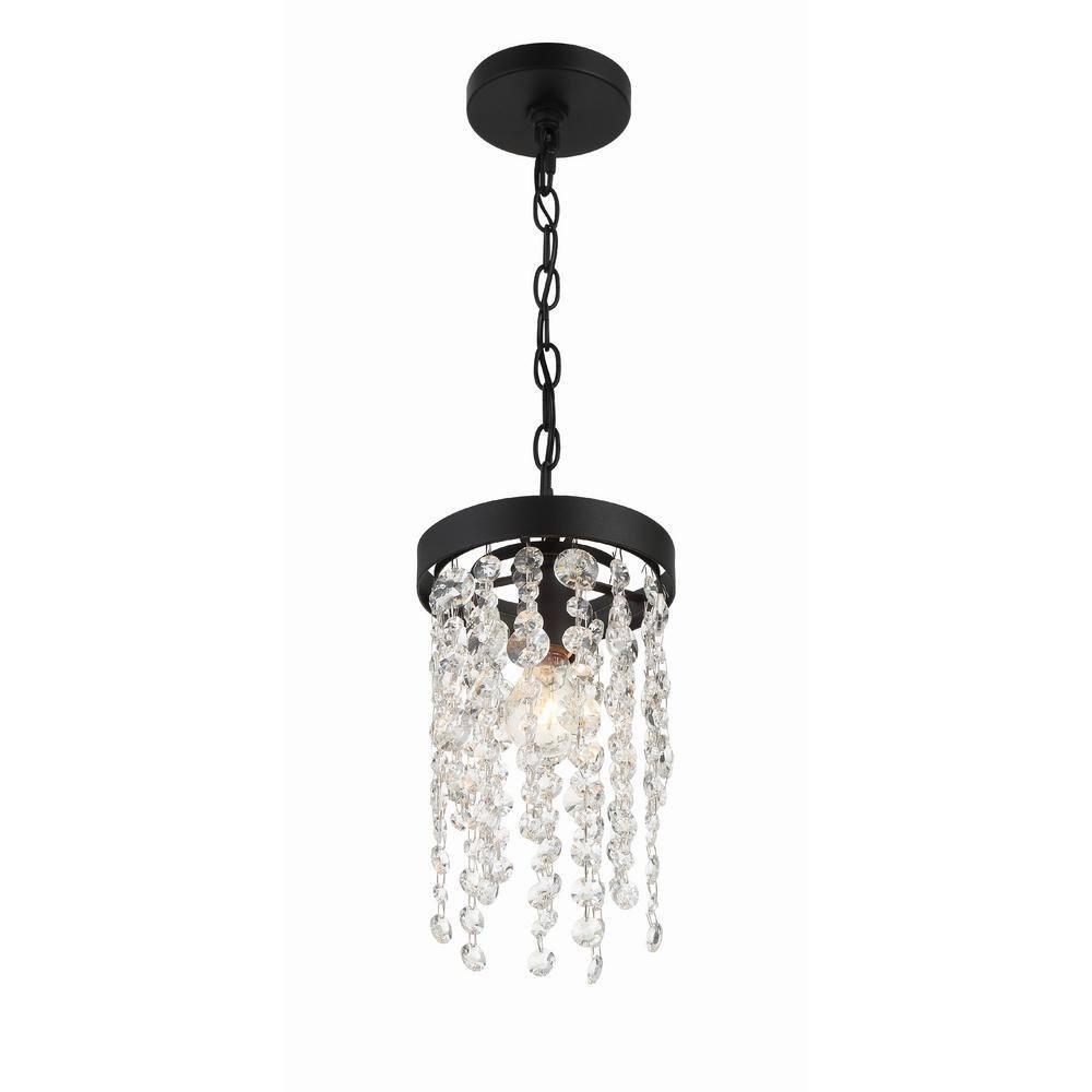 Crystorama Lighting Winham 1 - Light Pendant in  Black Forged