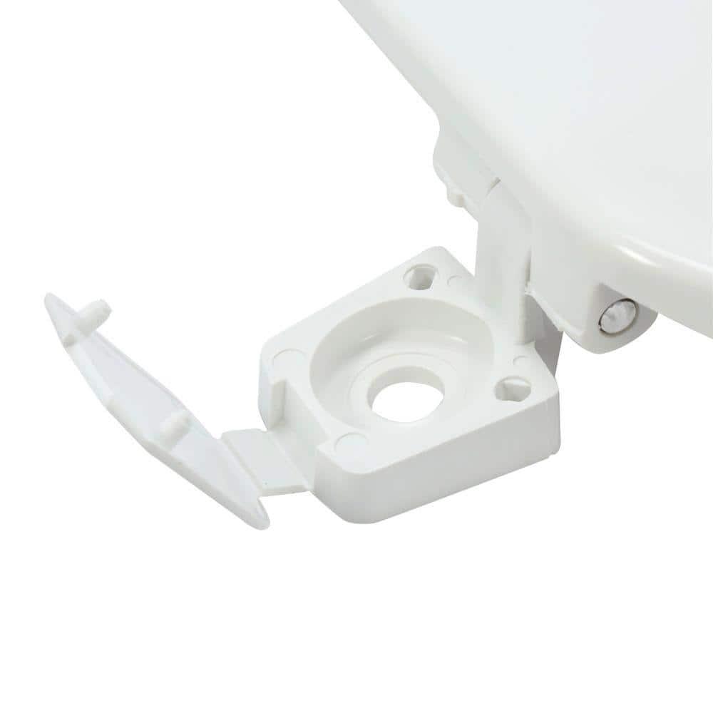 Bemis 7E75 000 BEMIS 75 Commercial Open Front Toilet Seat with Cover, ROUND, Plastic, White