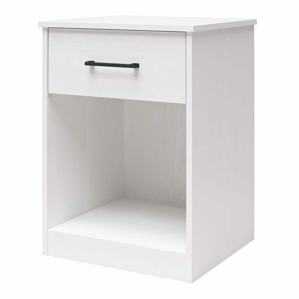 Ameriwood Home BrEZ Build Collection Pearce Nightstand with Drawer, White