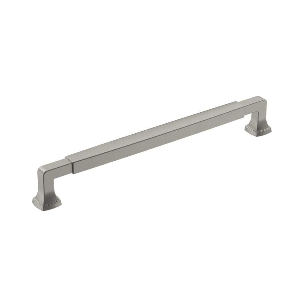Amerock Stature 8-13/16 inch (224mm) Center-to-Center Satin Nickel Cabinet Pull