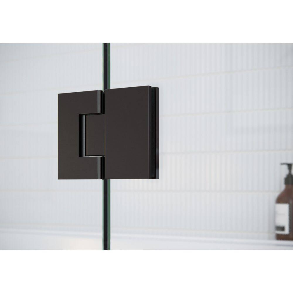 Stellar 41 in. x 78 in. Fully Frameless 3 Panel Inline Hinge Shower Door